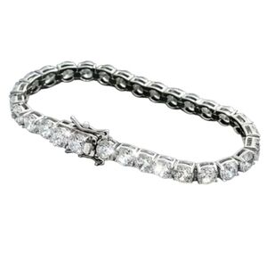 Sterling Silver Tennis Bracelet with Moissanite Diamonds